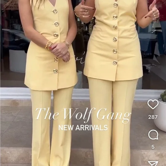 Yellow Lightweight Tailored Trousers - Picture 4 of 9